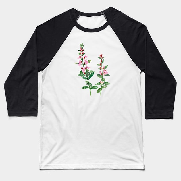 August 14th birthday flower Baseball T-Shirt by birthflower